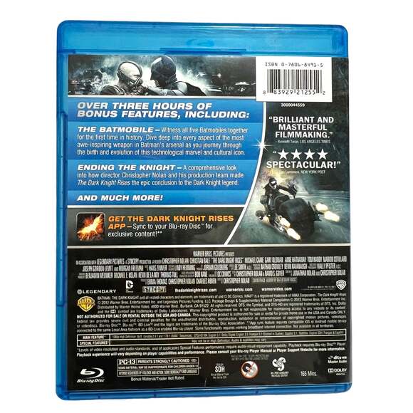 The Dark Knight Rises Combo - Blu-ray, DVD, Ultra Violet Video - Picture 2 of 4
